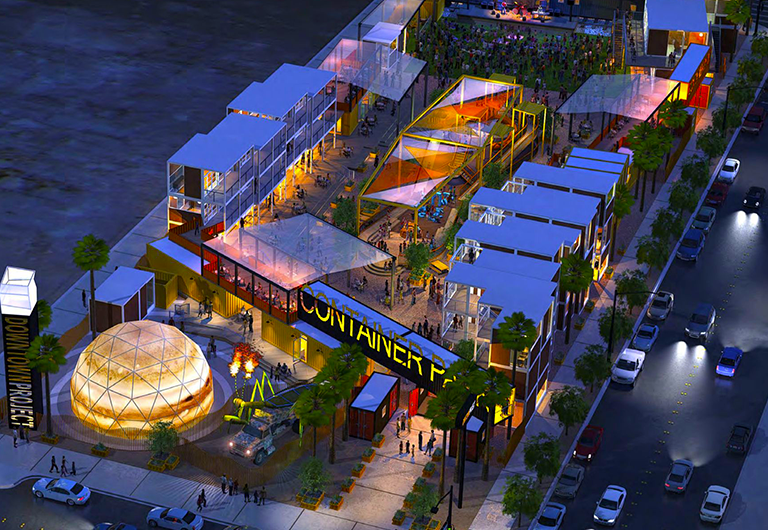 A birds eye view of Las Vegas’ Downtown Project.
